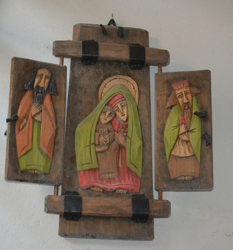 Drieluik met onder meer Maria.