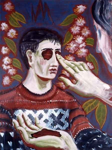 Schilderij Genezing van een blinde, gemaakt door Gijs Frieling 