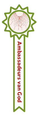 Logo van de serie Ambassadeurs van God met in dit eerste artikel broeder Laurent als ambassadeur.
