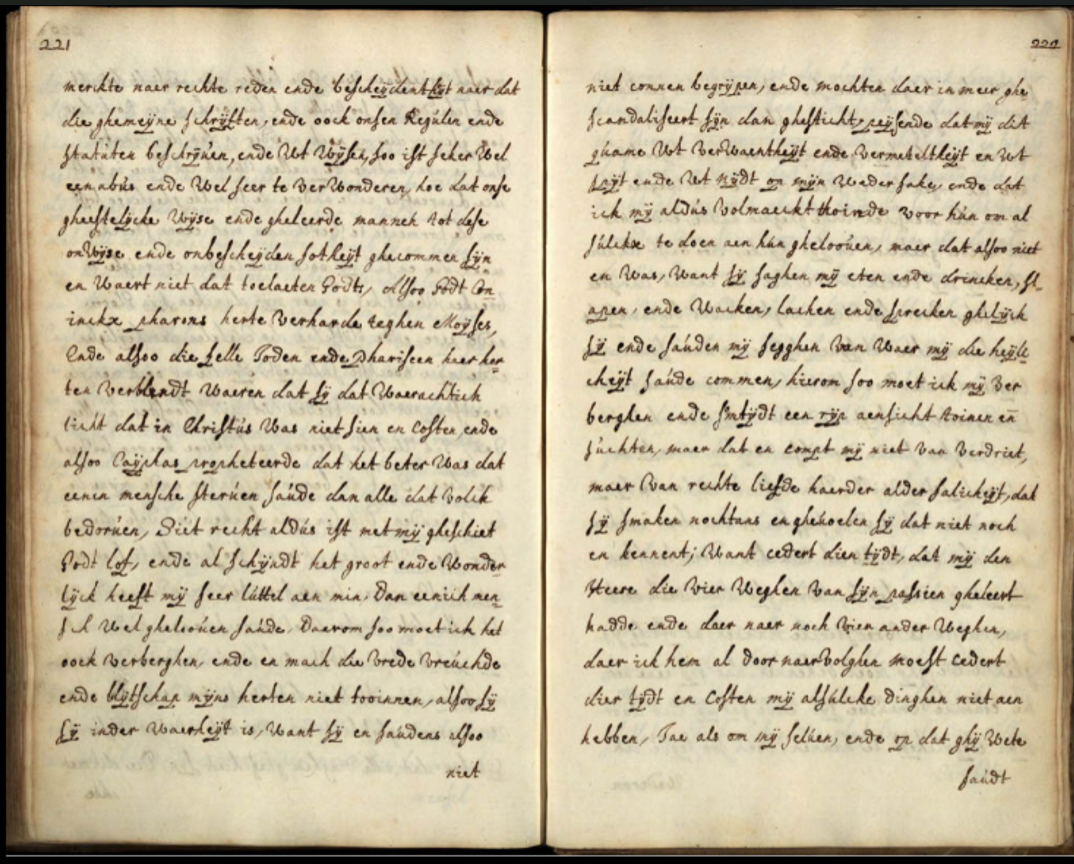 Kopie uit 1705 van Alijts laatste brief.